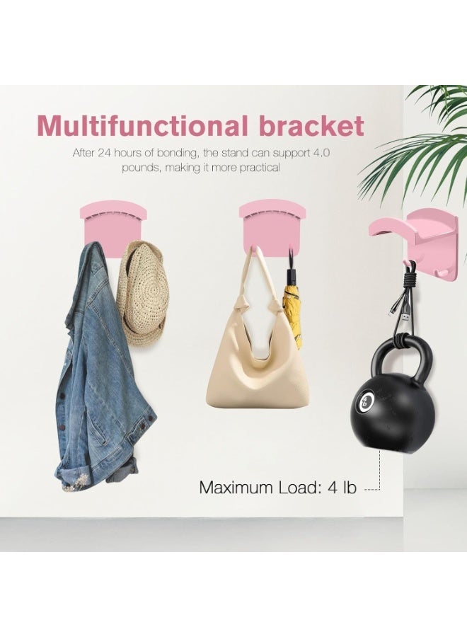 ChicAbode Headphone Stand Wall-Mounted, Dual Hook Headset Holder for Headphones and Gaming Controllers, Desk or Wall Mount, Anti-Slip, Scratch-Resistant, Pink - Image 5